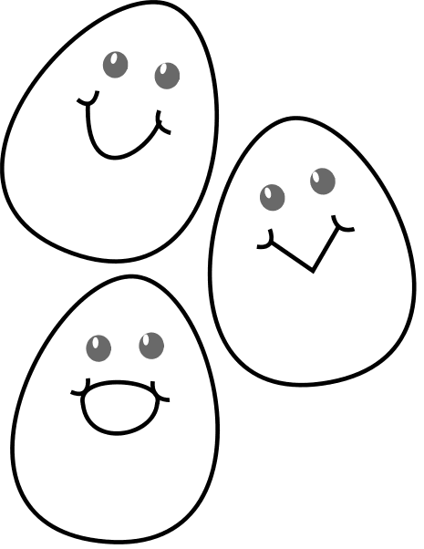 clip art easter eggs black and white. Free Black and White Easter