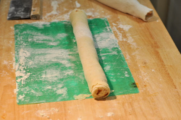 dough rolled into a cylinder