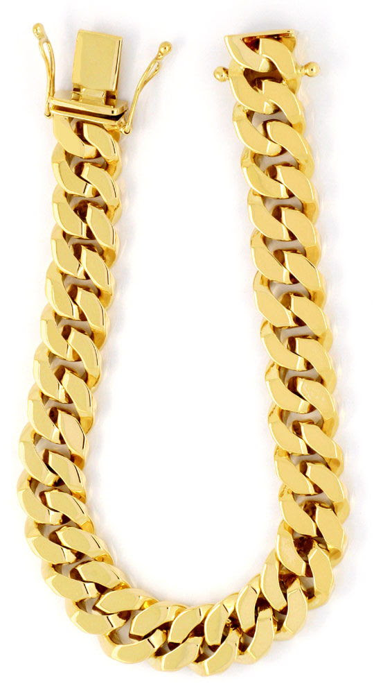 Originalfoto DESIGNER-FLACHPANZER GOLDARMBAND MASSIV GELBGOLD 3.200€