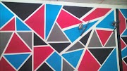 50 Populer Cat Kamar Motif Geometris