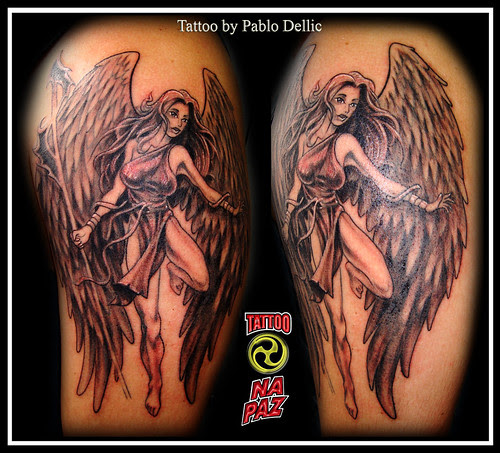 The Angel tattoos are probably one of the most requested tattoo designs 