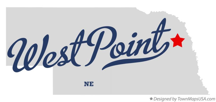 West Point Nebraska Map Map of West Point, NE, Nebraska