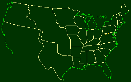 Us Map In 1849