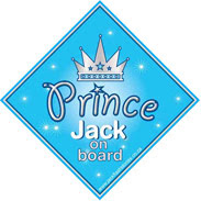 Jack Flash Stories Personalised Baby On Board Signs