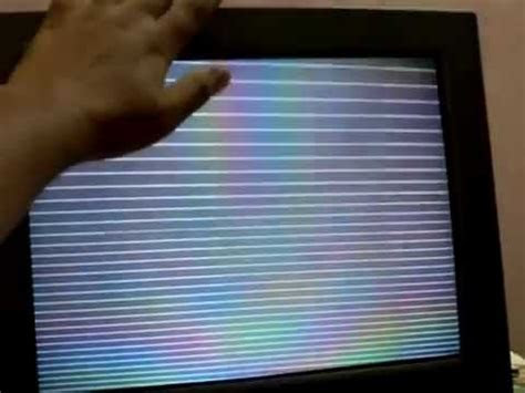 lg crt display showing horizantal lines youtube