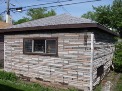 Our garage, the back, seen from the house