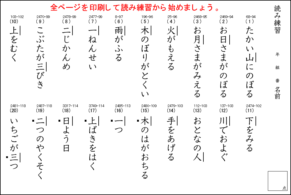 国語１年の問題