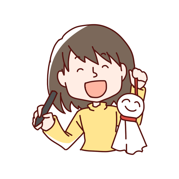 てるてる坊主の顔を描いた女の子のイラスト かわいいフリー素材が無料のイラストレイン