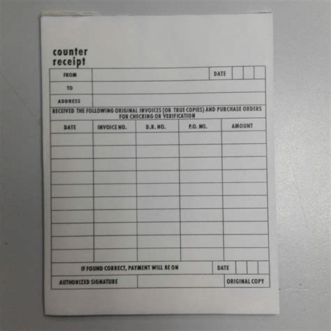  customized receipts forms invoices cards etc shopee philippines