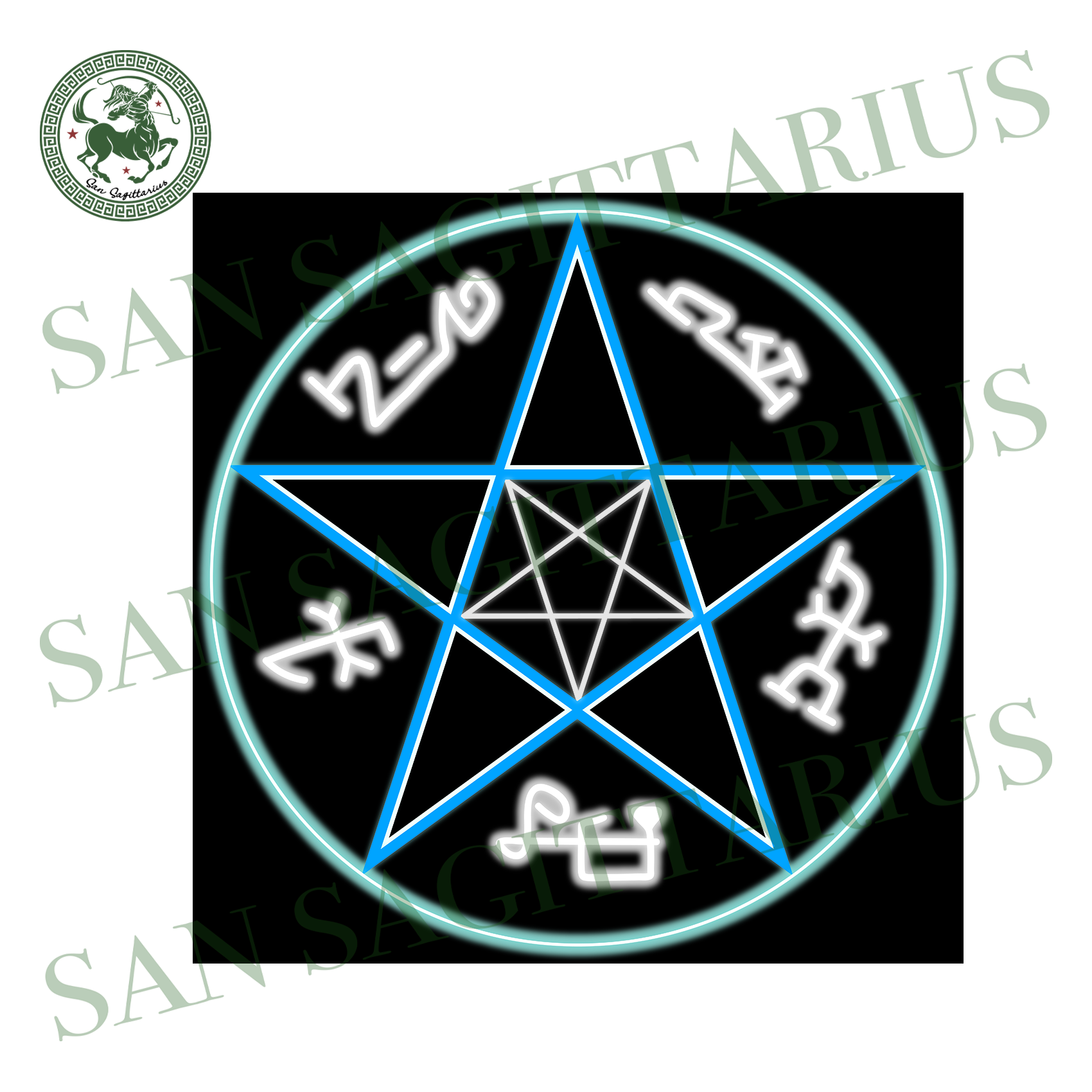 Download Supernatural Devils Trap Symbol Blue Svg Svg Bumper Sticker Svg Geek D San Sagittarius