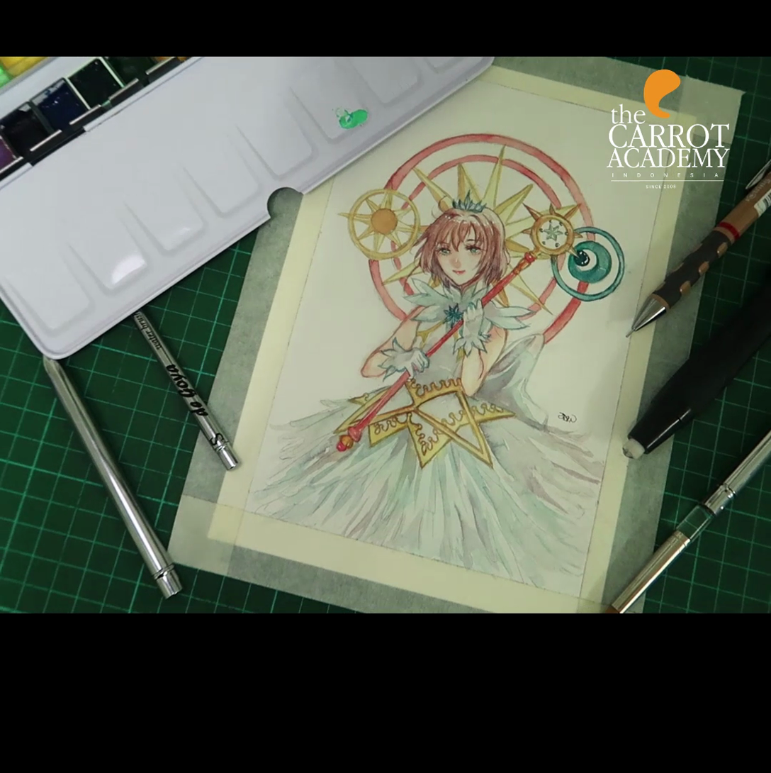 Carrot Tutorial Menggambar Kinomoto Sakura Dengan Cat Air