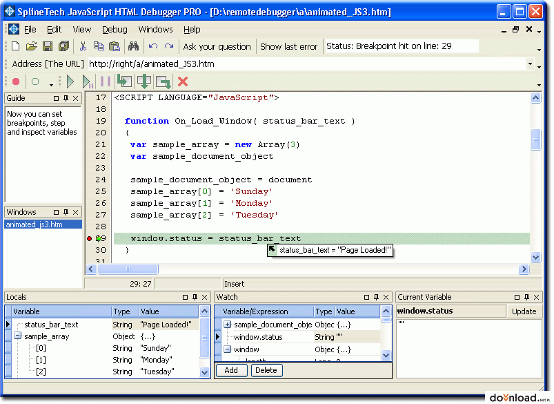 JavaScript HTML Debugger 8 24 Download JavaScript HTML Debugger 8 24 Download
