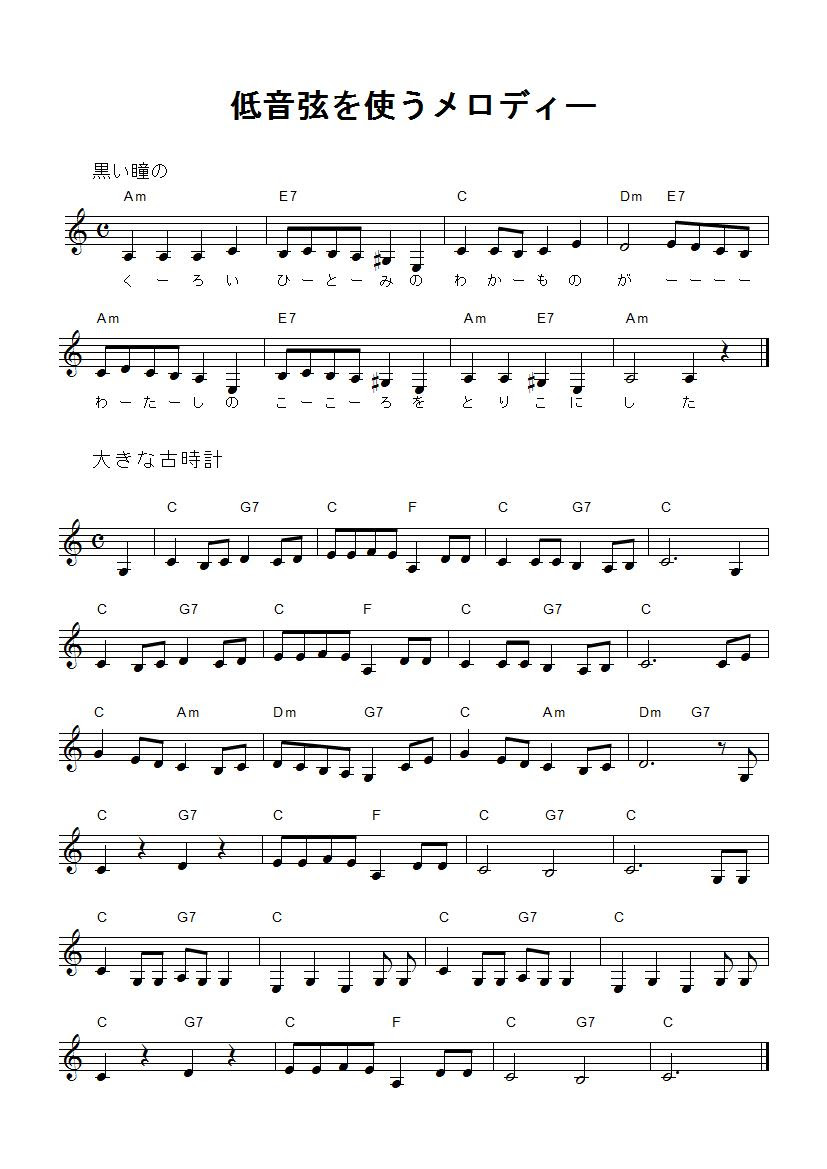 低音弦のメロディー練習 石村ギター教室