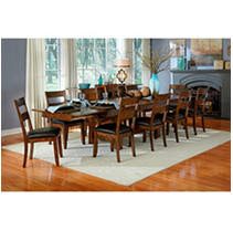 Emma Solid Wood 8 Piece Dining Set (Table, Server and 6 Chairs)