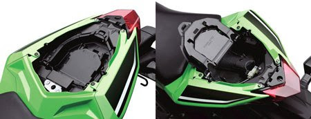 2013 Kawasaki Ninja 300 storage compartment