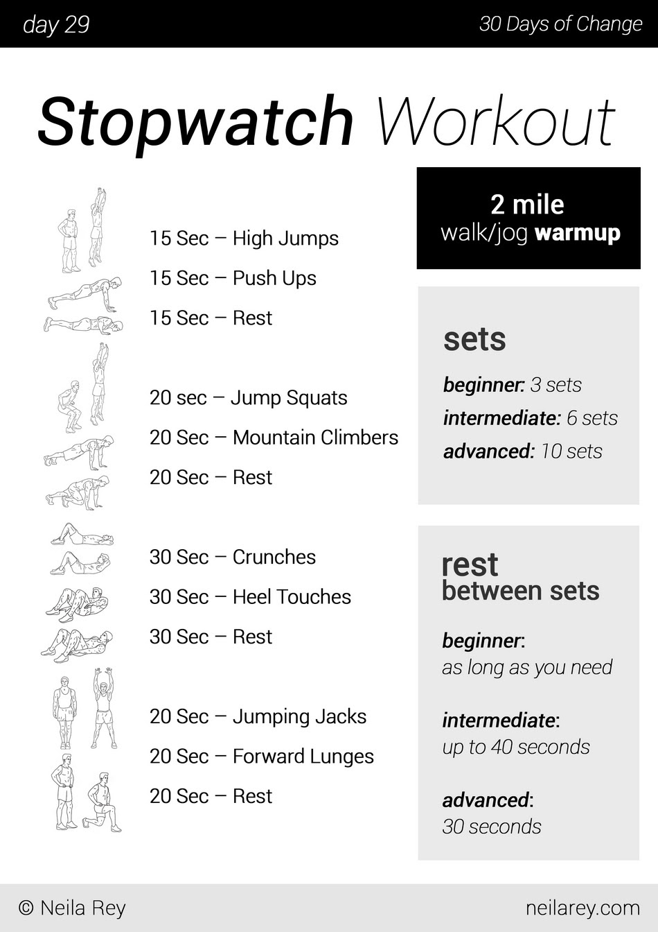 No equipment 30 day workout program