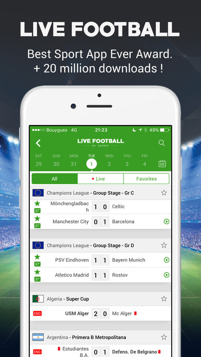 Live Football Scores - Soccer Live Score | App Report on ...