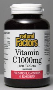 Vitamin C 1000mg +Bioflavonoids & Rosehip (180Tablets) Brand: Natural Factors
