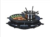 Eware 3K076 Electric Indoor Raclette Barbeque Grill with Fondue Pot