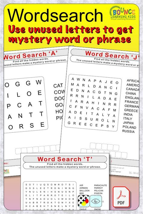 Free printable word search puzzles for kids! 22 fun word search puzzles worksheets to download
