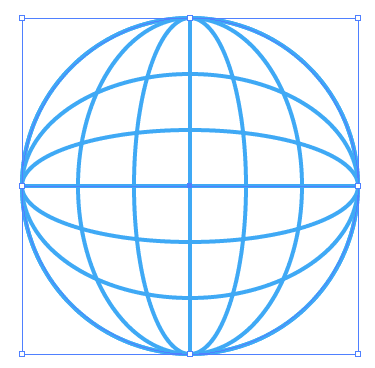 Illustrator 簡単 ウェブアイコンのワイヤー地球マーク作成方法解説 How To ブログ実践