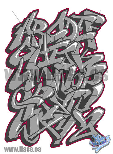 abecedario en graffiti. Abecedarios de graffitis