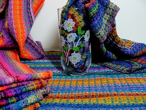 Handwoven Rainbow Towels