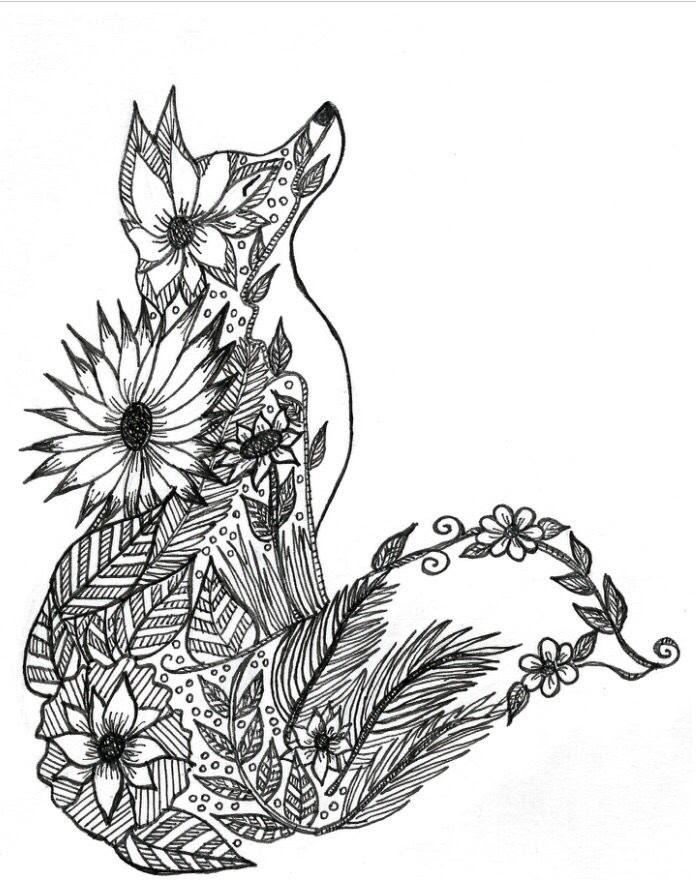 Download Fox Mandala Clip Art Library