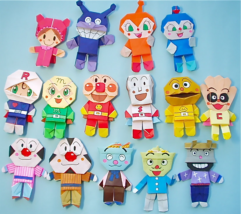 折り紙でアンパンマンと仲間たち 体付き キャラ折りのススメ Chara Ori