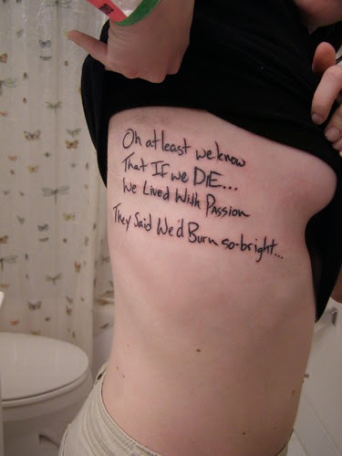 Tattoo Writing