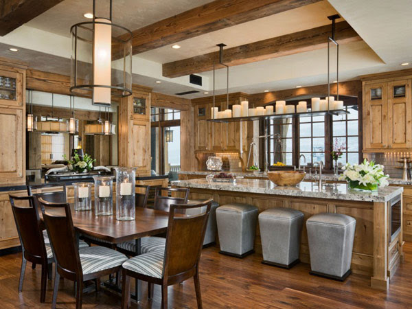 Rustic Modern Design Utilizes Character Grade Walnut Flooring | woodflooringtrends