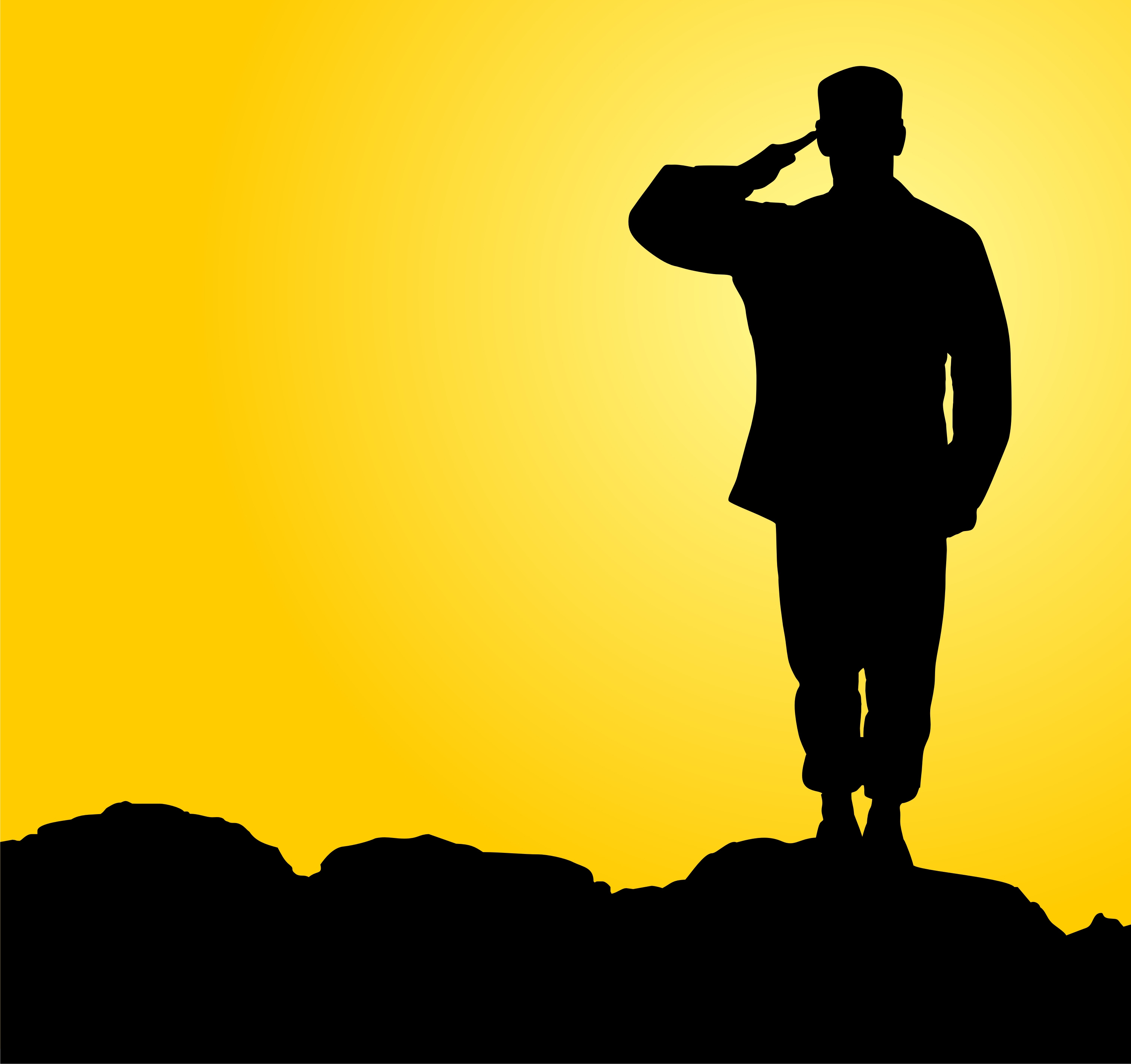Download Silhouette Of A Soldier Saluting at GetDrawings | Free ...