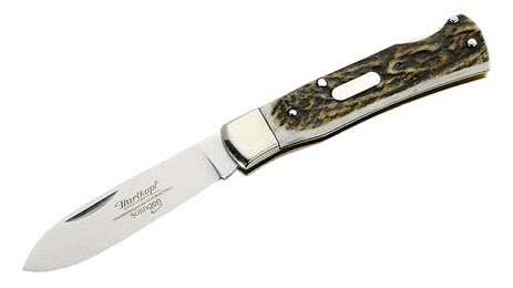 Solingen Hartkopf Hunting Pocket Knife (Steel, Stag Antler, Nickle Silver)