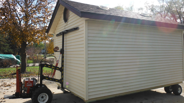 | Shed Hauling with Heavy Equipment | Reposition your Storage Shed ...