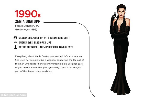 With her sexually suggestive name Xenia Onatopp - played by Dutch beauty Famke Janssen - was the ultimate Bond femme fatale