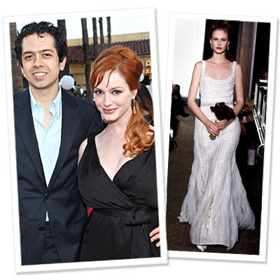christina hendricks wedding pictures. Christina Hendricks and