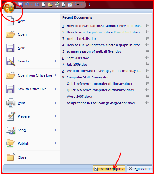 Microsoft Word 2007 Autocorrect