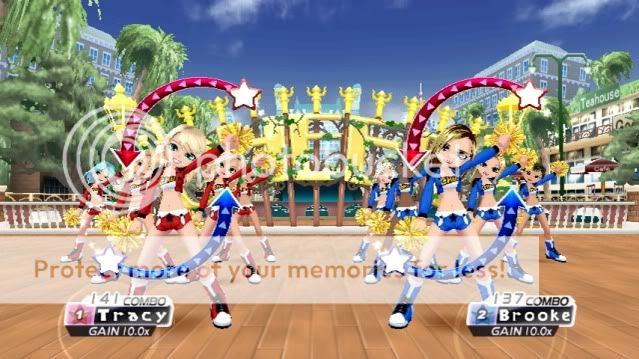 You start by selecting a cheerleader, modifying their hairstyle, face, 