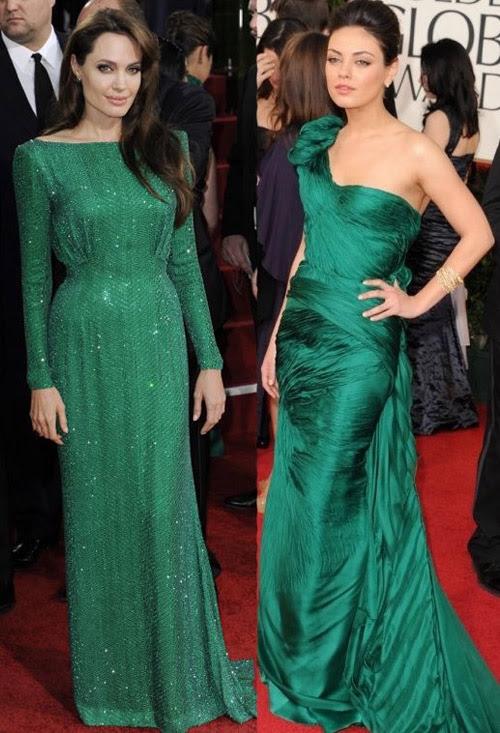 angelina jolie golden globes green