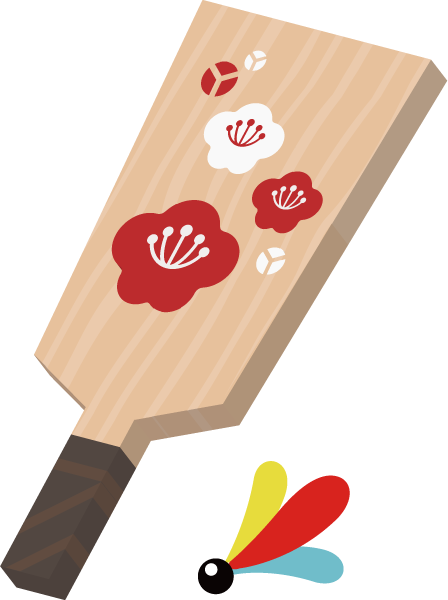 羽子板のイラスト 2 Ec Design デザイン