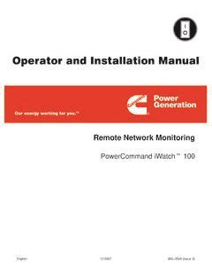 Read operator and installation manual cummins Reader PDF