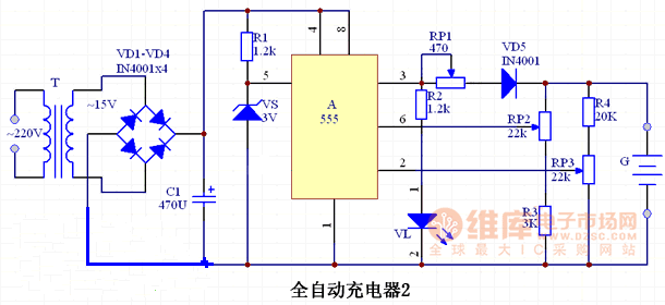 555 Ic Automatic Battery Charger Circuit Diagram 2 555 Circuit Circuit Diagram Seekic Com