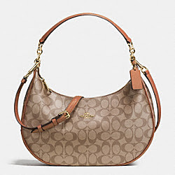 HARLEY EAST/WEST HOBO IN SIGNATURE - COACH f38267 - IMITATION GOLD/KHAKI/SADDLE