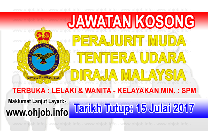 Jawatan Kerja Kosong Tentera Udara DiRaja Malaysia - TUDM logo www.ohjob.info julai 2017