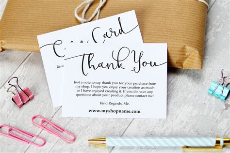  business thank you care cards perfect for handmade or creative