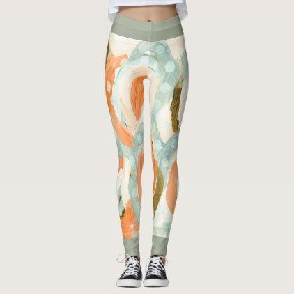 Summer leggings floral impressionist design