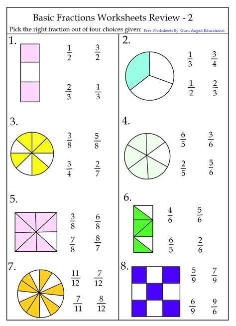  3 grade fractions worksheet