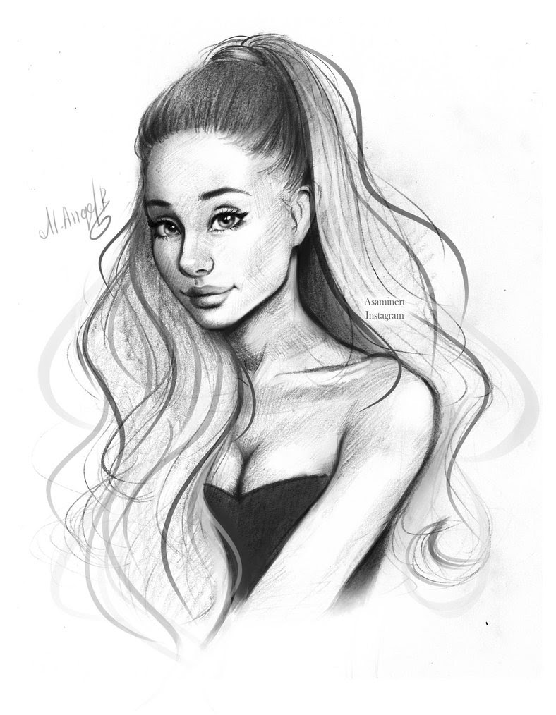 Ariana Grande Drawing at GetDrawings | Free download