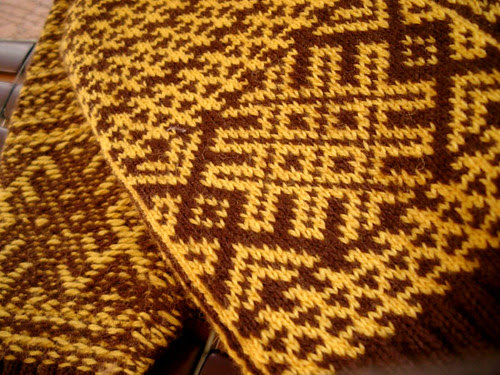 Komi Mittens - Fair Isle Detail