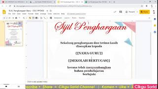 Cara Nak Buat Sijil Dari Excel